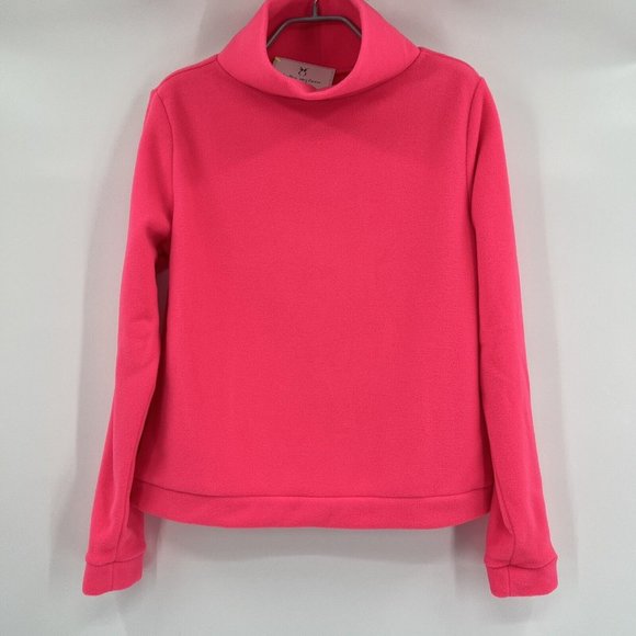 Dudley Stephens Sweaters - Dudley Stephens Park Slope Turtleneck Sweater Neon Pink Vello Fleece sz M NWT